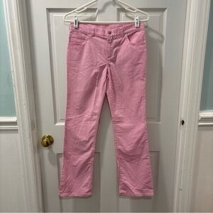 Lilly Pulitzer Boot Cut Corduroy Pants Girls Size 14 Light Pink 100% Cotton EUC